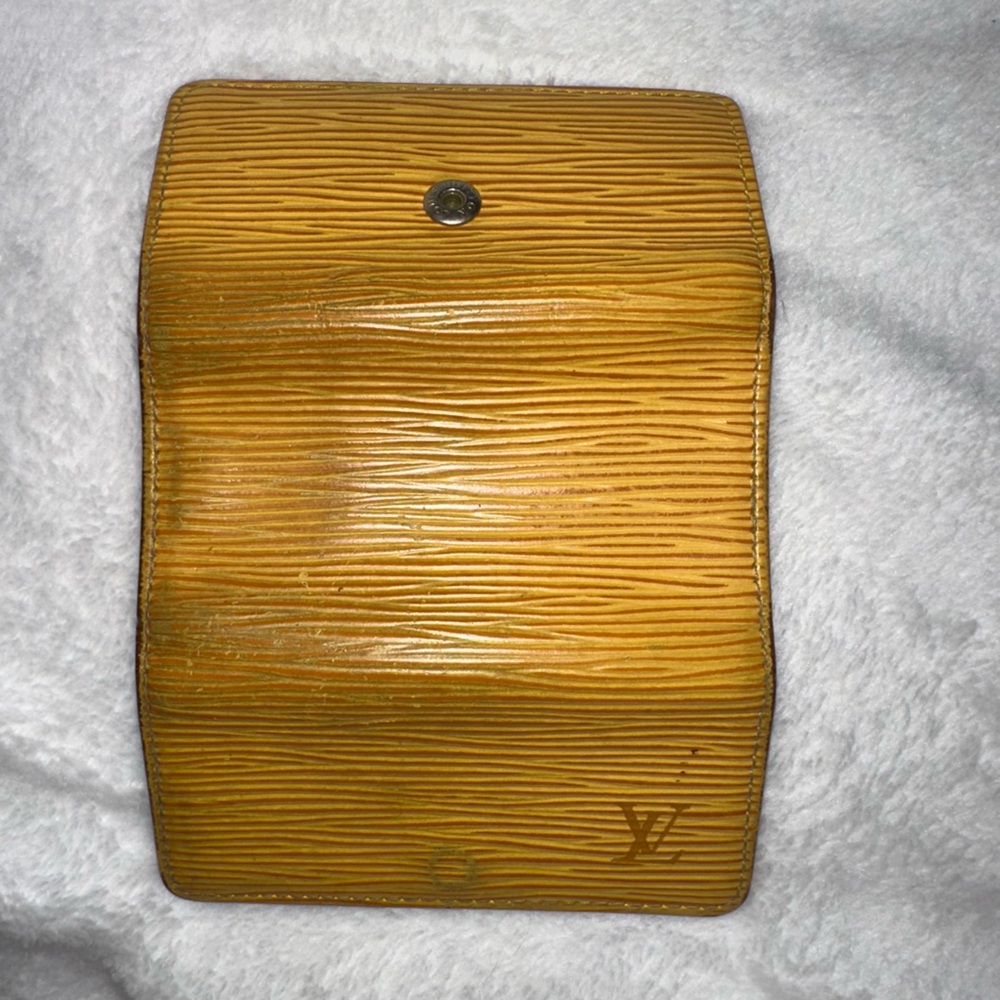 LOUIS VUITTON EPI MULTICLES LEATHER 4 RING KEY CASE KEY CHAIN - YELLOW & PURPLE - Picture 10 of 12